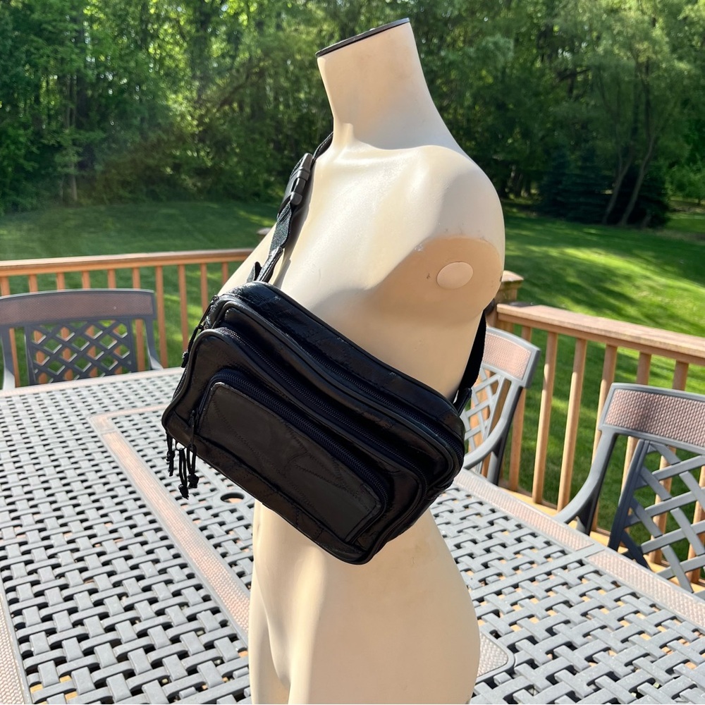 Fanny Pack Waist Bag Genuine Leather for biking, hiking and travel